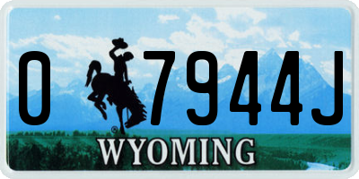 WY license plate 07944J