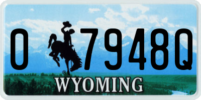 WY license plate 07948Q