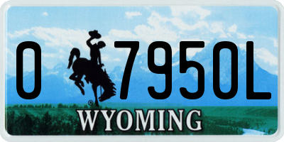 WY license plate 07950L