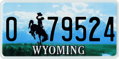 WY license plate 079524
