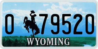 WY license plate 07952O