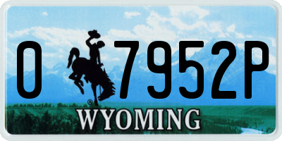 WY license plate 07952P
