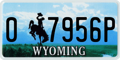 WY license plate 07956P