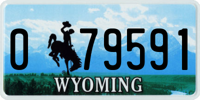 WY license plate 079591