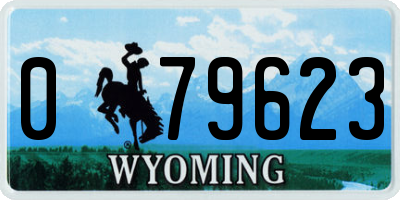WY license plate 079623