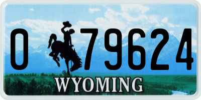 WY license plate 079624