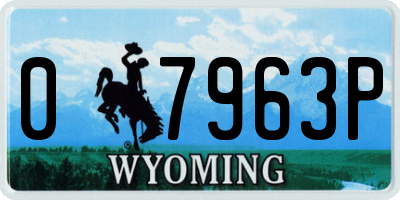 WY license plate 07963P