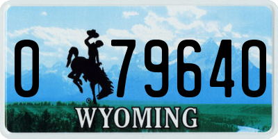 WY license plate 07964O