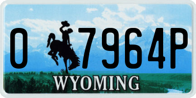 WY license plate 07964P