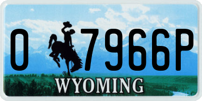 WY license plate 07966P