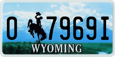 WY license plate 07969I