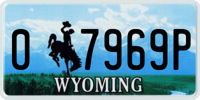 WY license plate 07969P