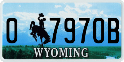 WY license plate 07970B