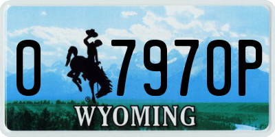 WY license plate 07970P