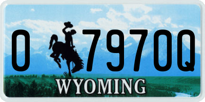 WY license plate 07970Q