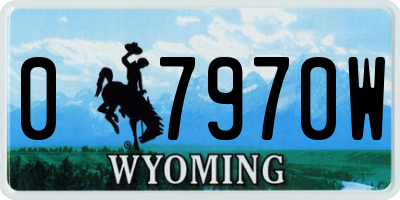 WY license plate 07970W