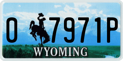 WY license plate 07971P