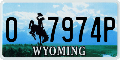 WY license plate 07974P