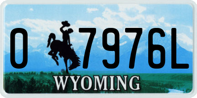 WY license plate 07976L