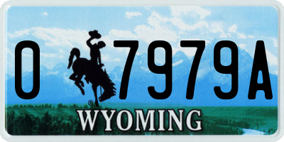 WY license plate 07979A
