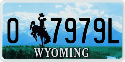 WY license plate 07979L
