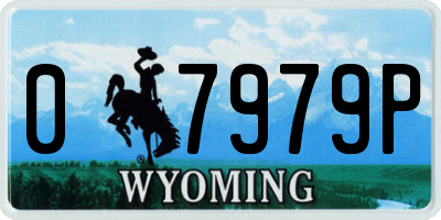 WY license plate 07979P