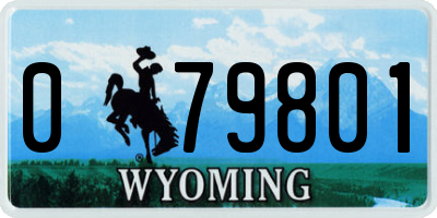 WY license plate 079801