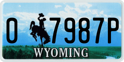 WY license plate 07987P