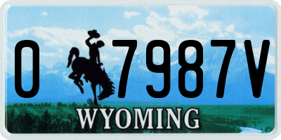 WY license plate 07987V