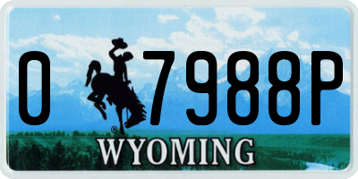 WY license plate 07988P