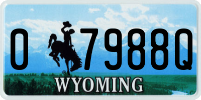 WY license plate 07988Q