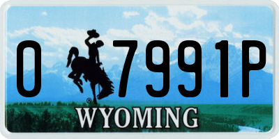 WY license plate 07991P