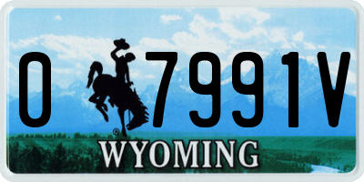 WY license plate 07991V