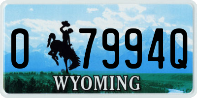 WY license plate 07994Q