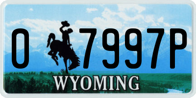 WY license plate 07997P