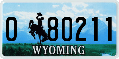WY license plate 080211