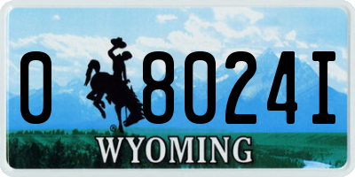 WY license plate 08024I