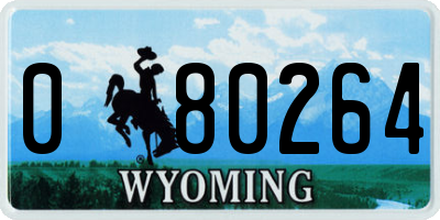 WY license plate 080264