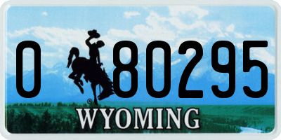 WY license plate 080295