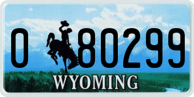 WY license plate 080299