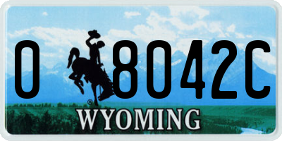 WY license plate 08042C