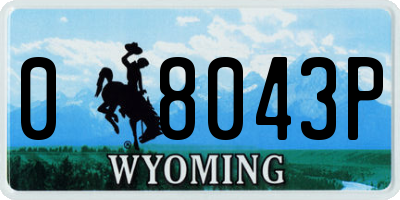 WY license plate 08043P
