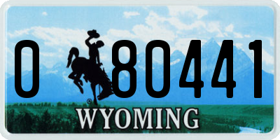 WY license plate 080441