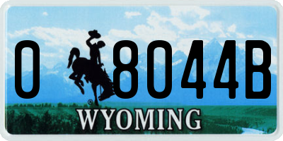 WY license plate 08044B