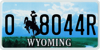 WY license plate 08044R