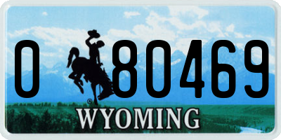 WY license plate 080469