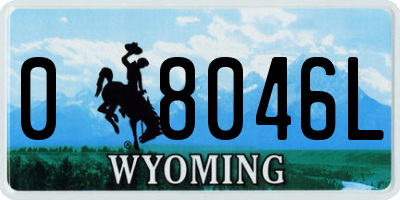 WY license plate 08046L