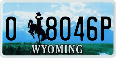 WY license plate 08046P