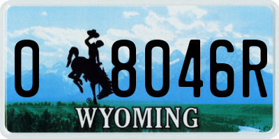 WY license plate 08046R