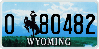 WY license plate 080482